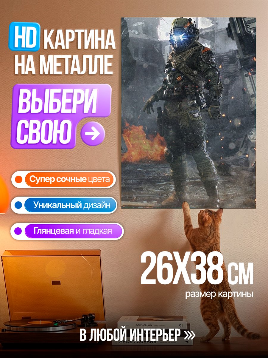 Картина на металле Пилот Титанфал