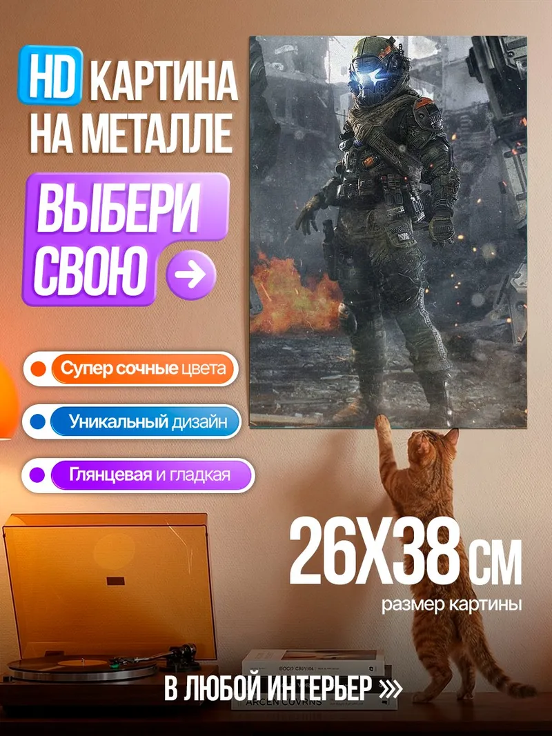 Картина на металле Пилот Титанфал