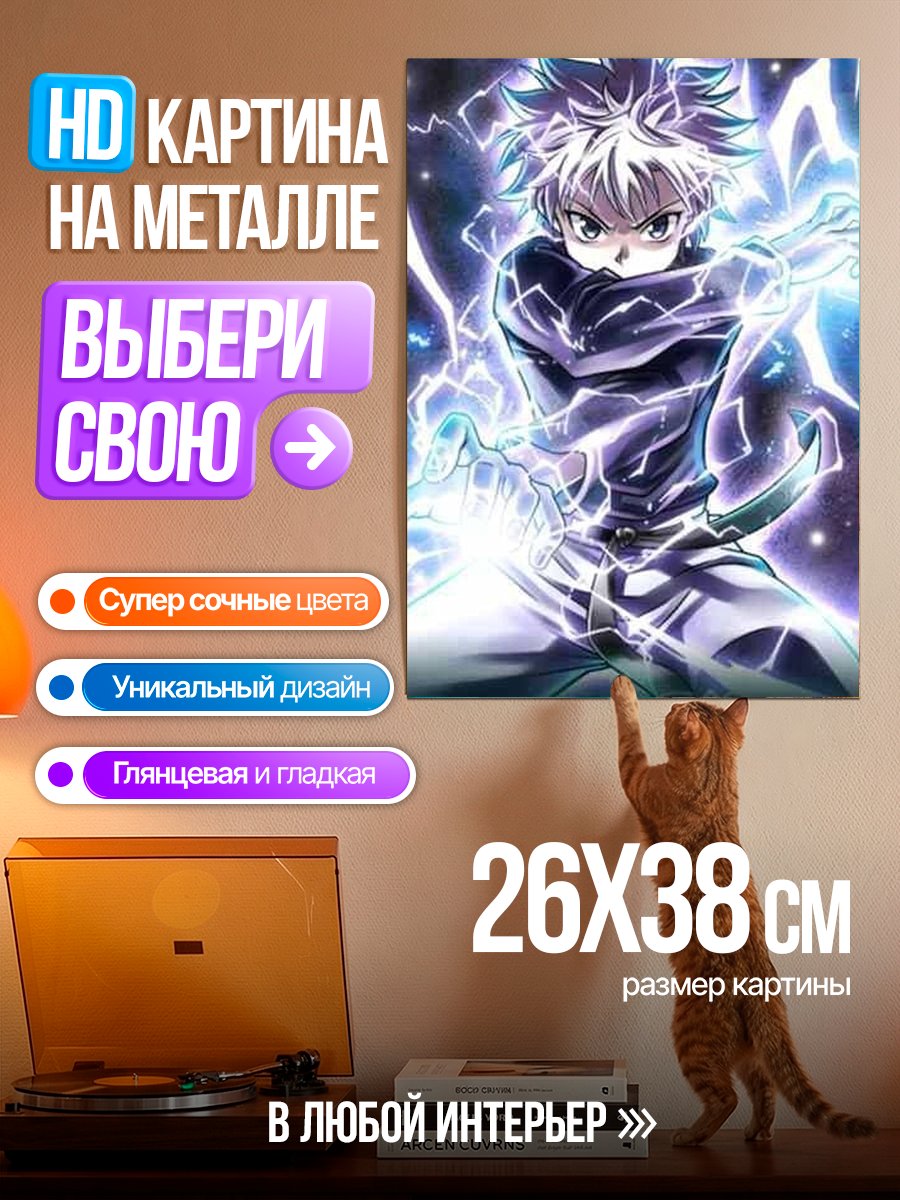 Картина на металле Киллуа Молния