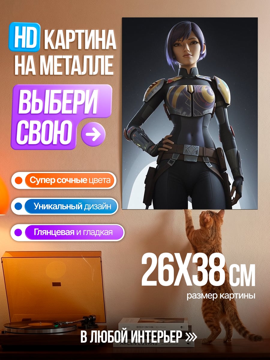 Картина на металле Сабин Врен Звездные Войны