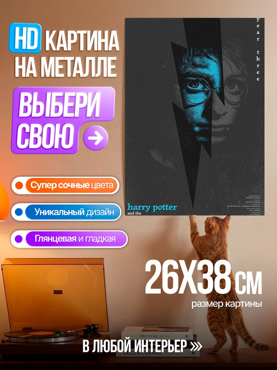 Картина на металле Гарри Поттер молния