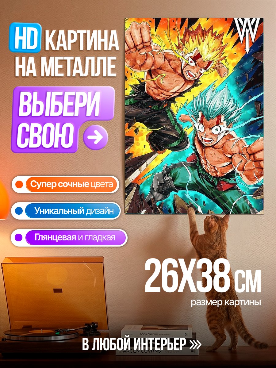 Картина на металле Герои из аниме