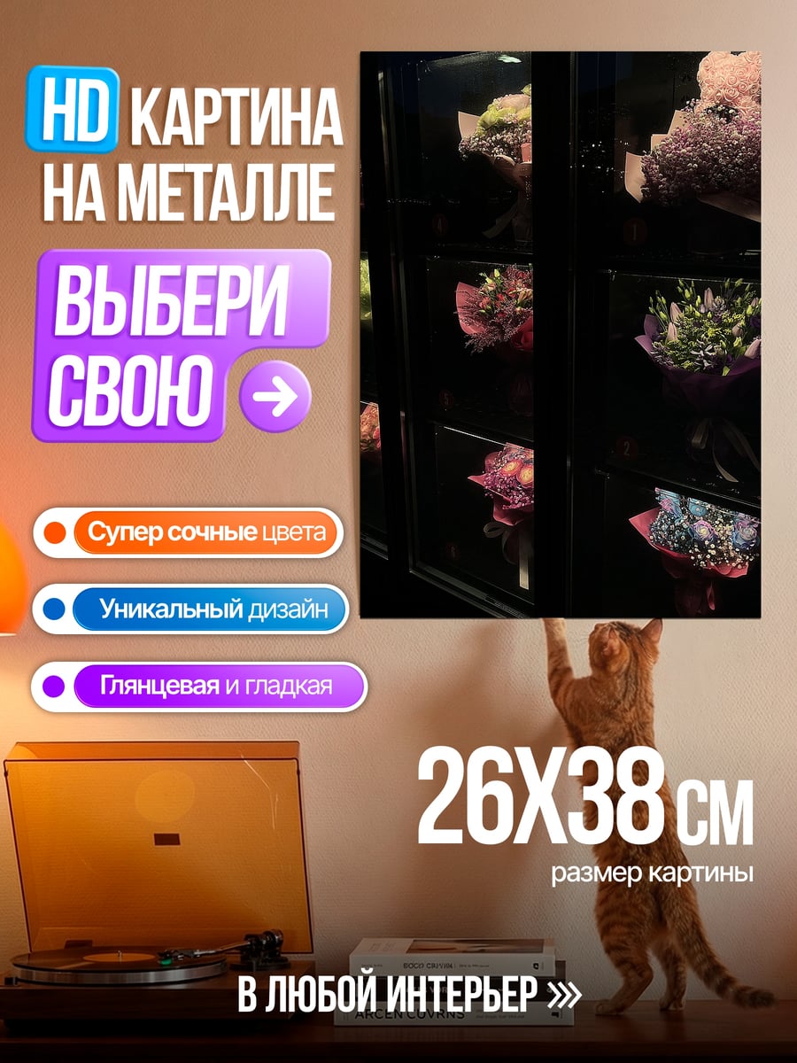 Картина на металле Коралловые рифы в аквариуме