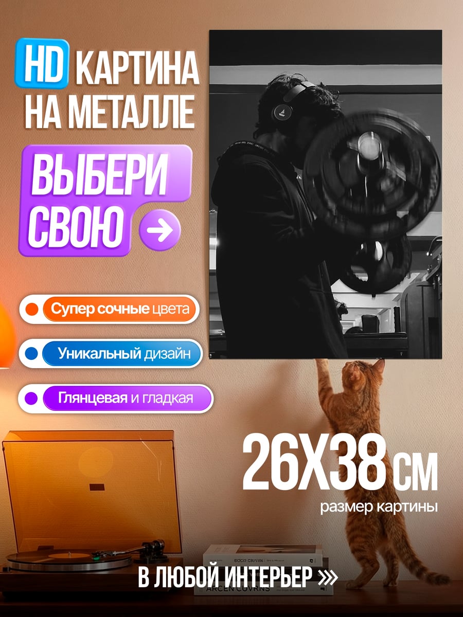 Картина на металле Киномеханик