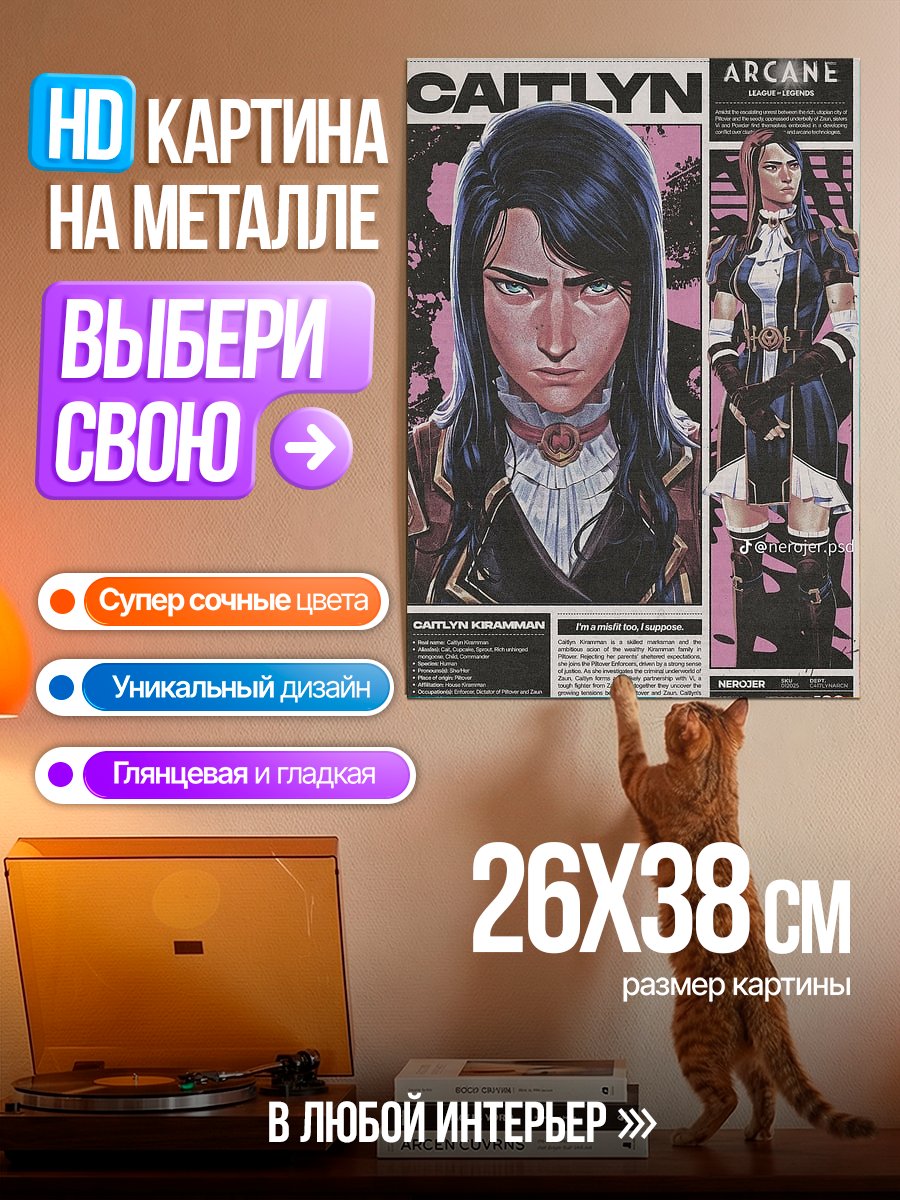 Картина на металле Кейтлин Аркейн