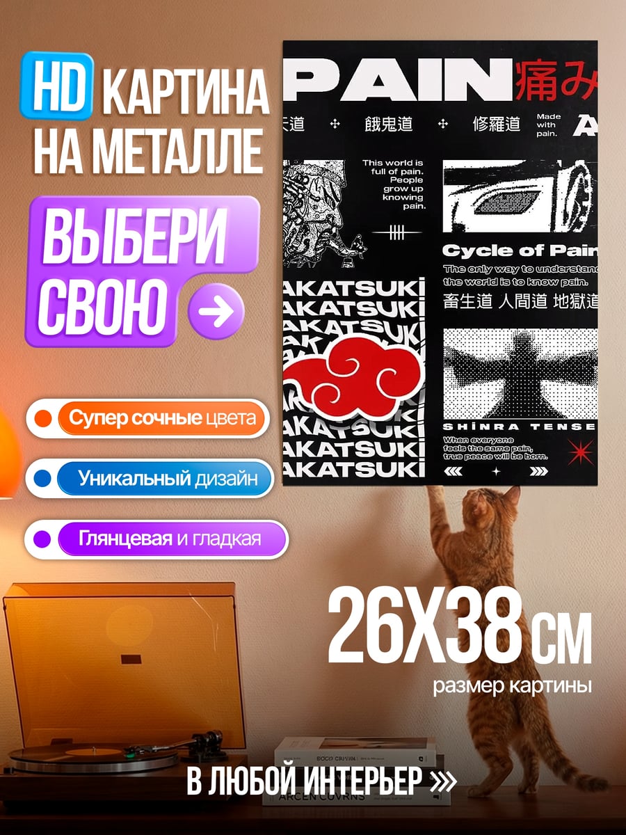 Картина на металле PAIN цикл боли
