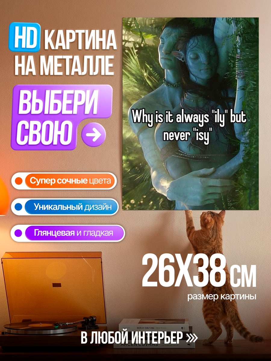 Картина на металле Why is it always 'ily' but never 'isy'