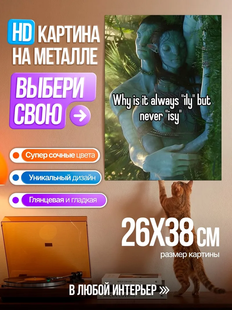 Картина на металле Why is it always 'ily' but never 'isy'