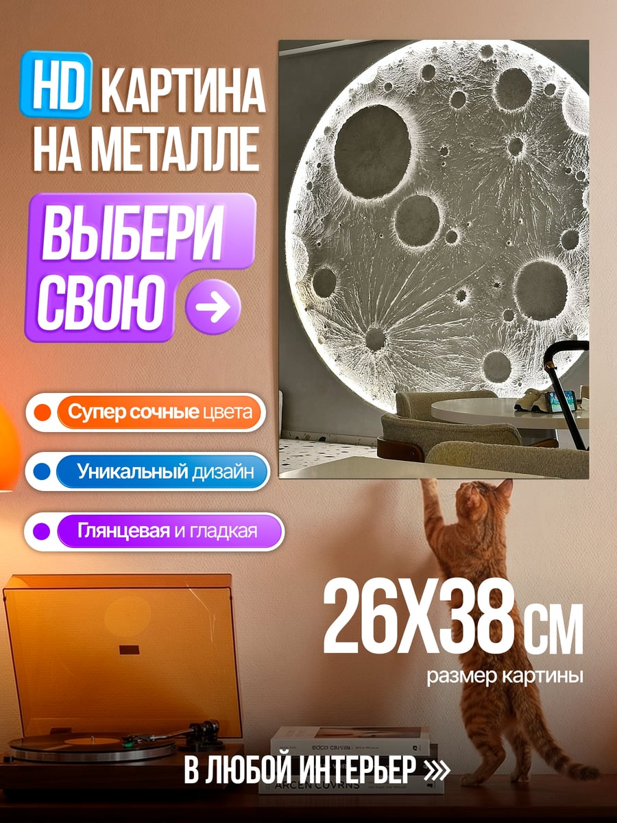 Картина на металле Лунный свет