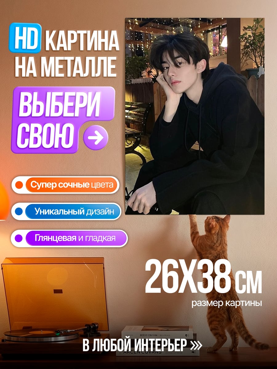 Картина на металле Парень в худи