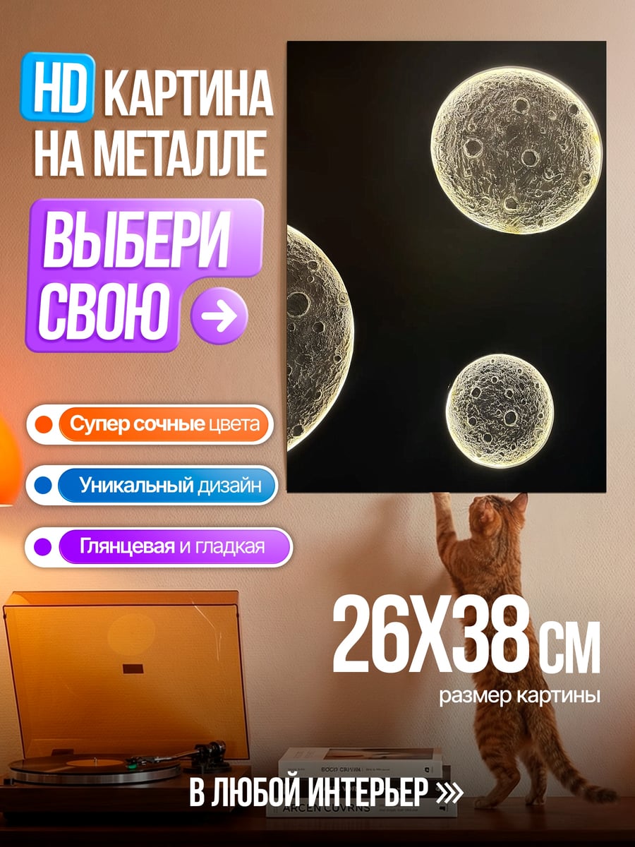 Картина на металле Космические планеты