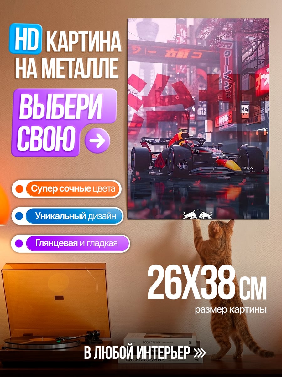 Картина на металле Формула 1 Токио