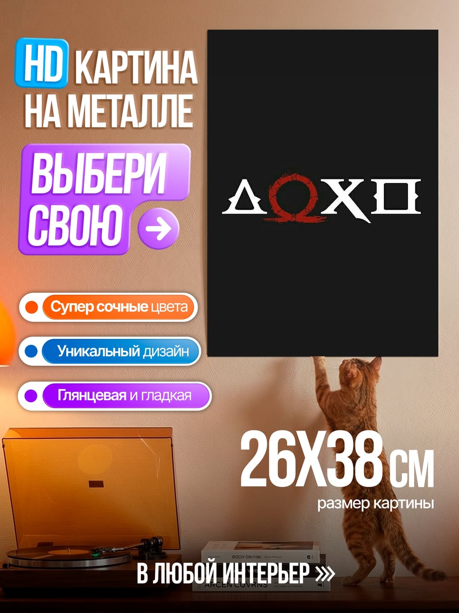 Картина на металле Символы PlayStation