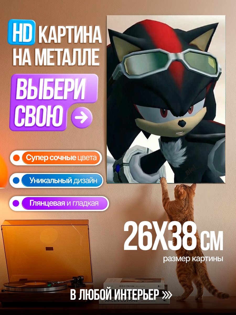Картина на металле Шэдоу ёжик