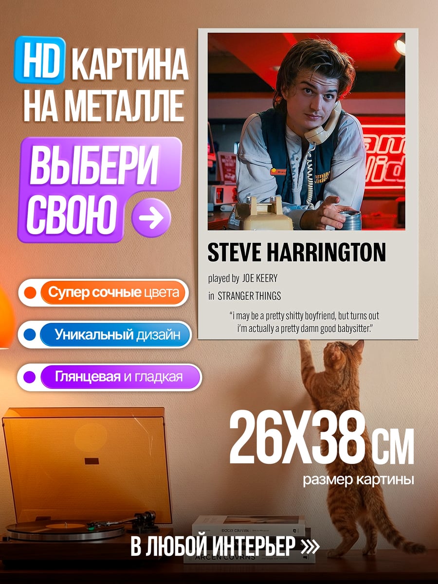 Картина на металле Стив Харрингтон