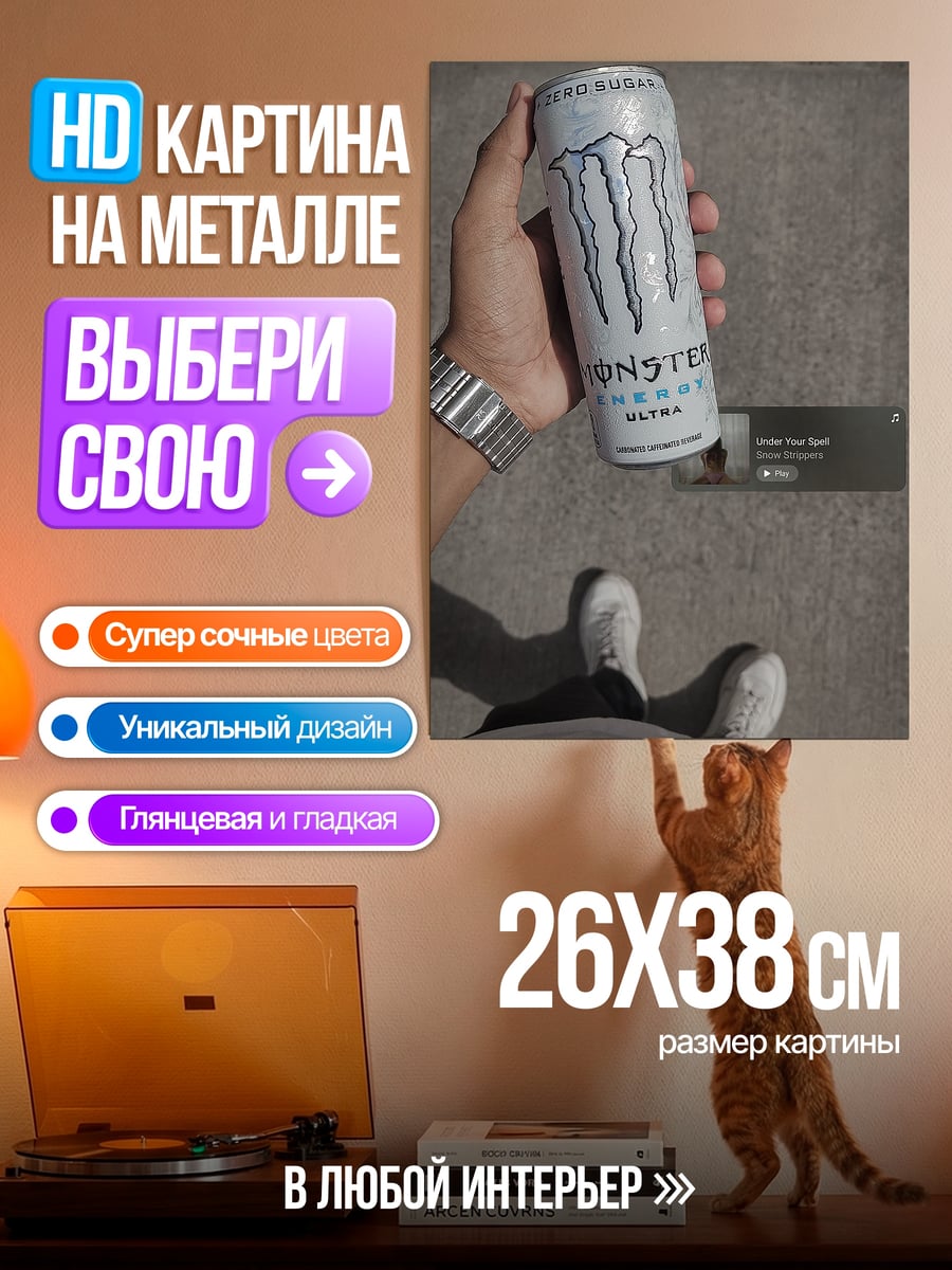 Картина на металле Банка монстр энерджи