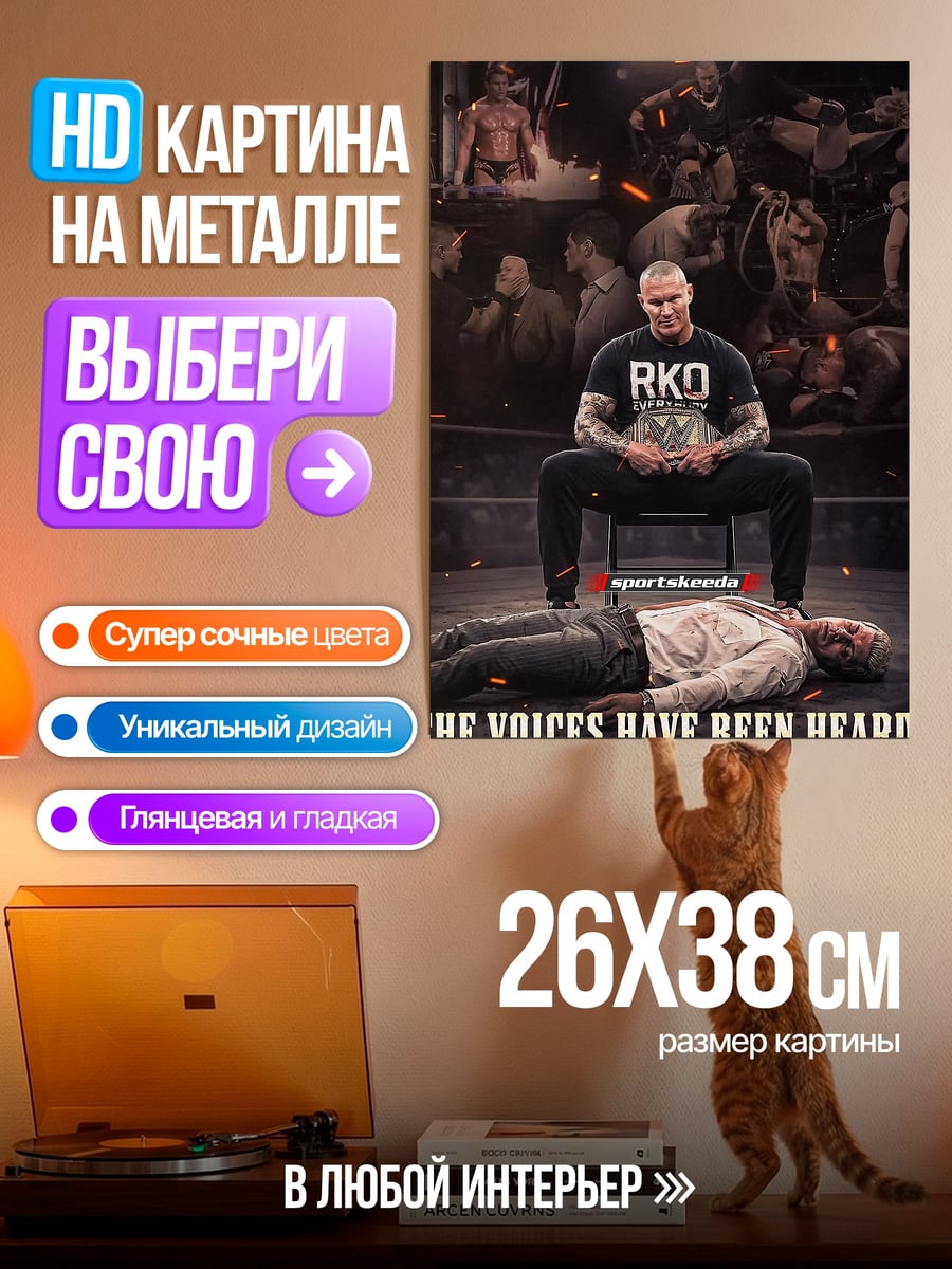 Картина на металле Рэнди Ортон