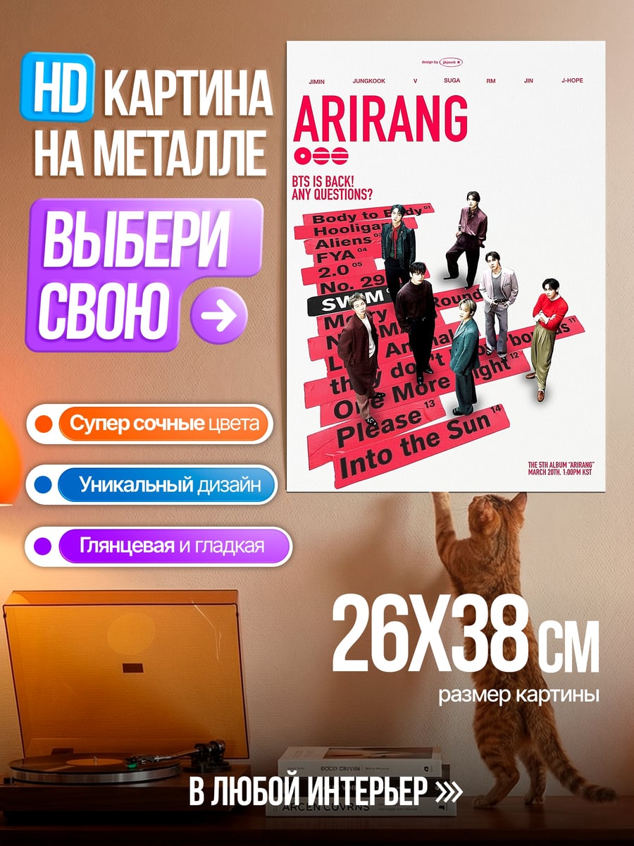 Картина на металле ARIRANG BTS