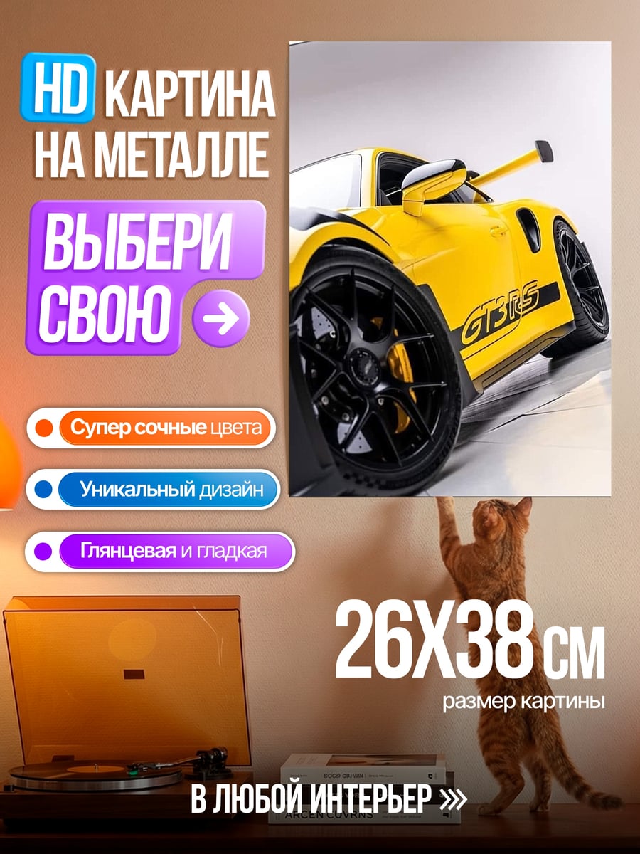 Картина на металле Porsche GT3 RS