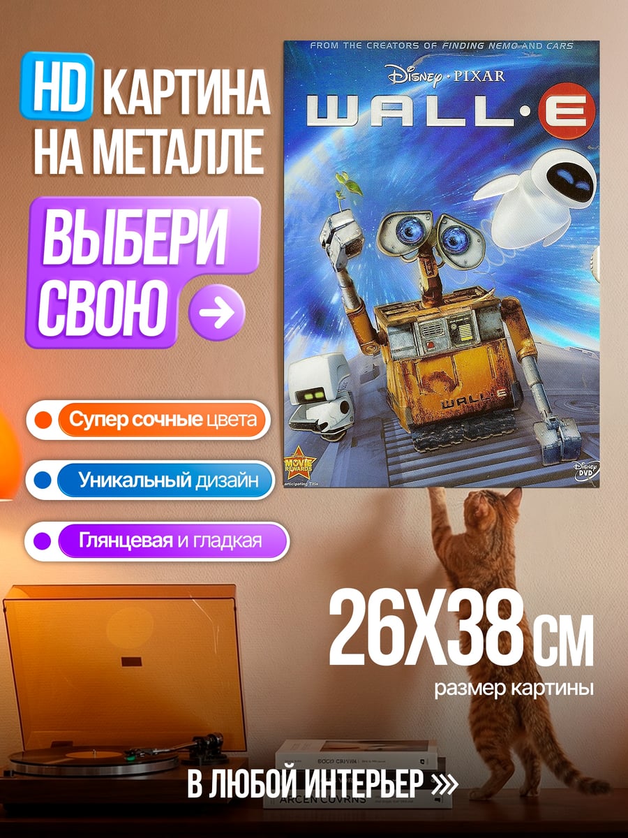 Картина на металле Валл-И и Ева