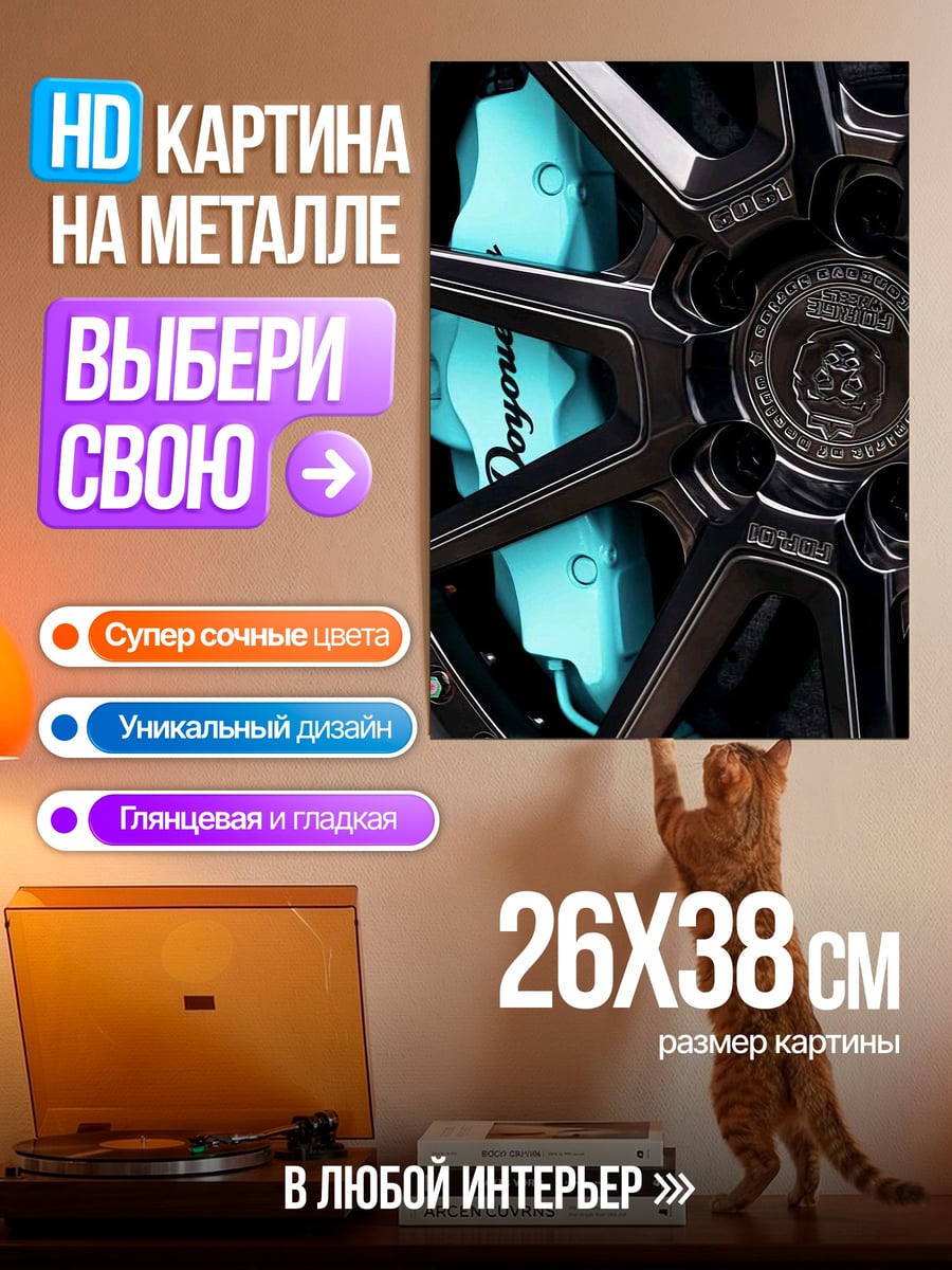Картина на металле Бирюзовые тормоза