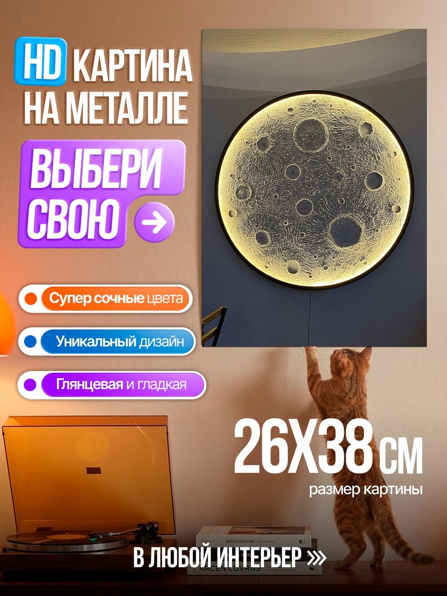 Картина на металле лунный свет