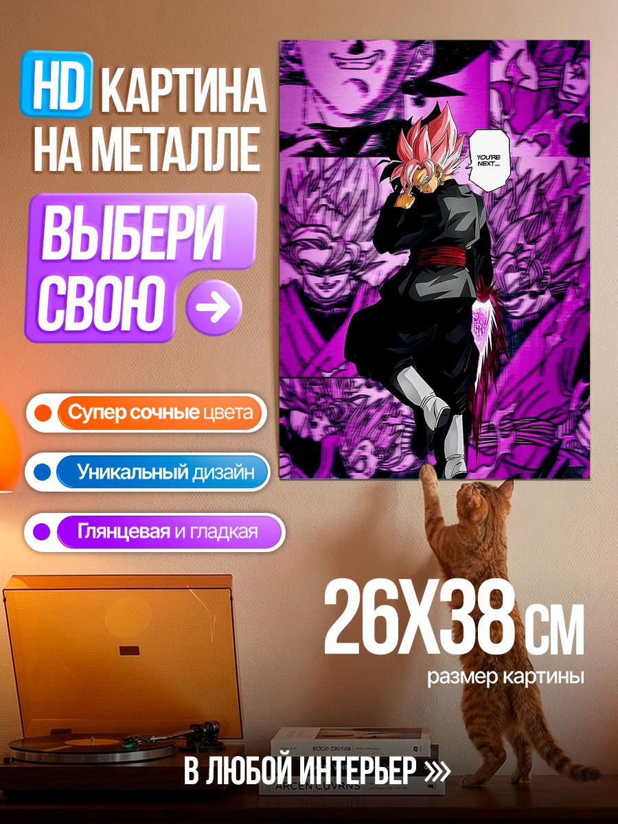 Картина на металле Гоку Блэк