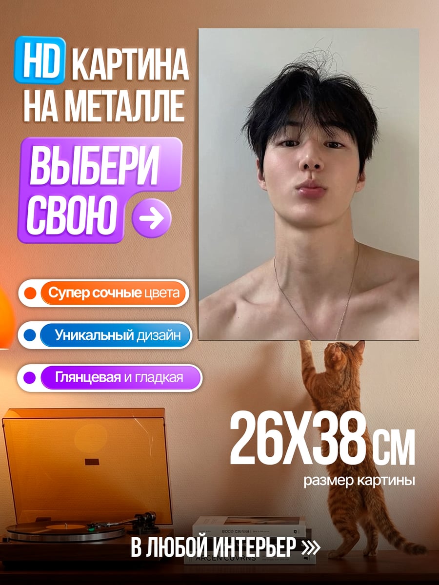 Картина на металле Корейский парень