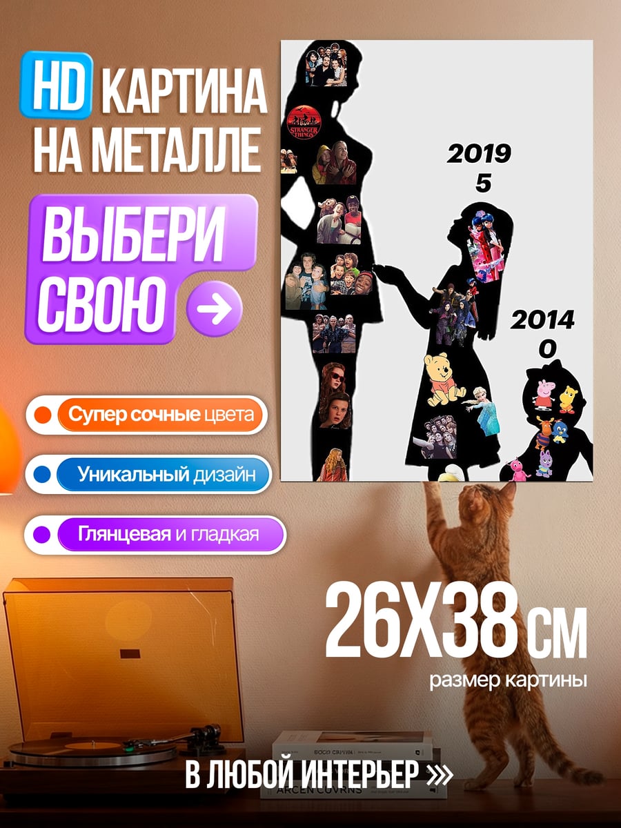 Картина на металле Эволюция материнства