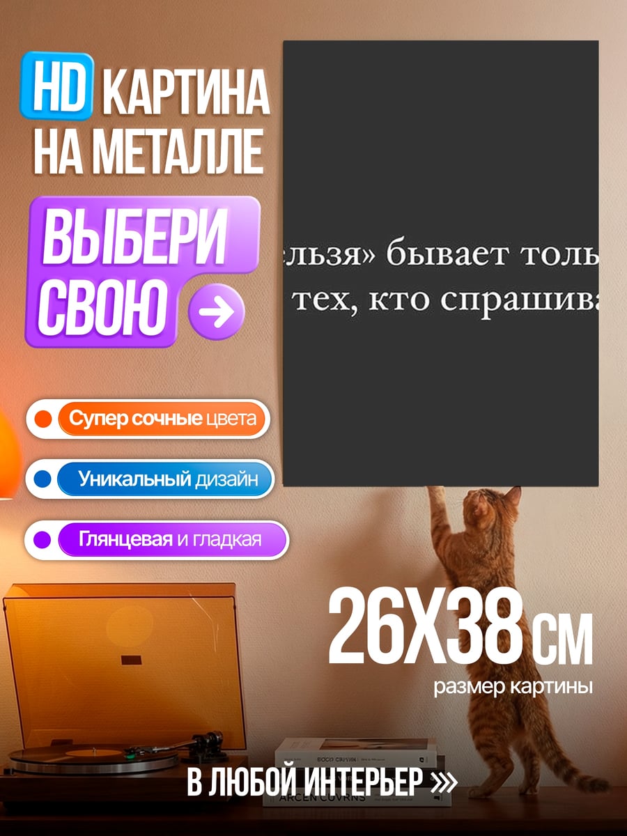 Картина на металле Нельзя спрашивать