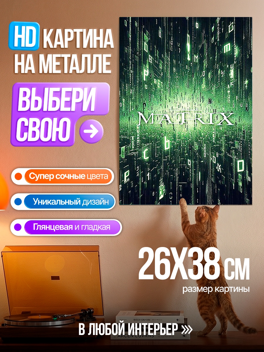 Картина на металле Матрица код