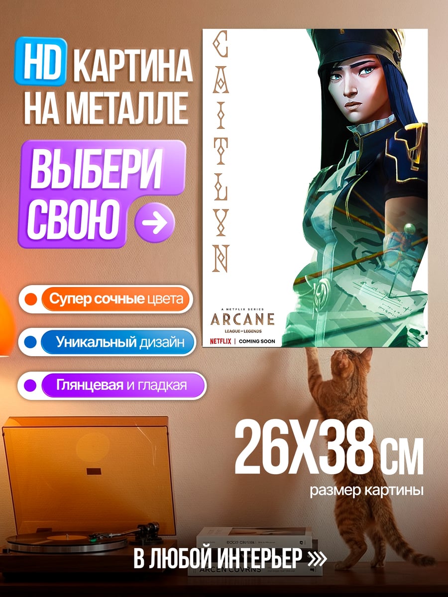 Картина на металле Кейтлин Аркейн