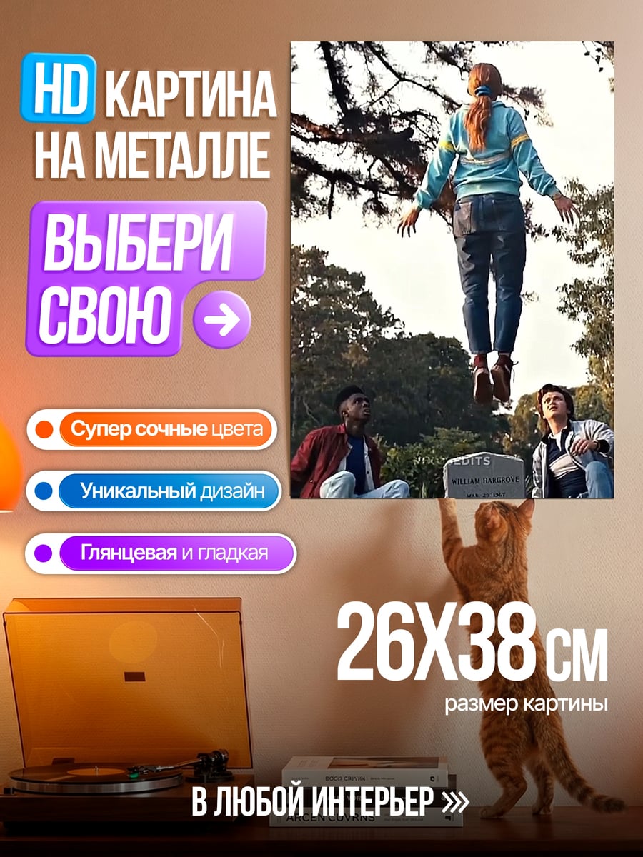 Картина на металле Макс в воздухе