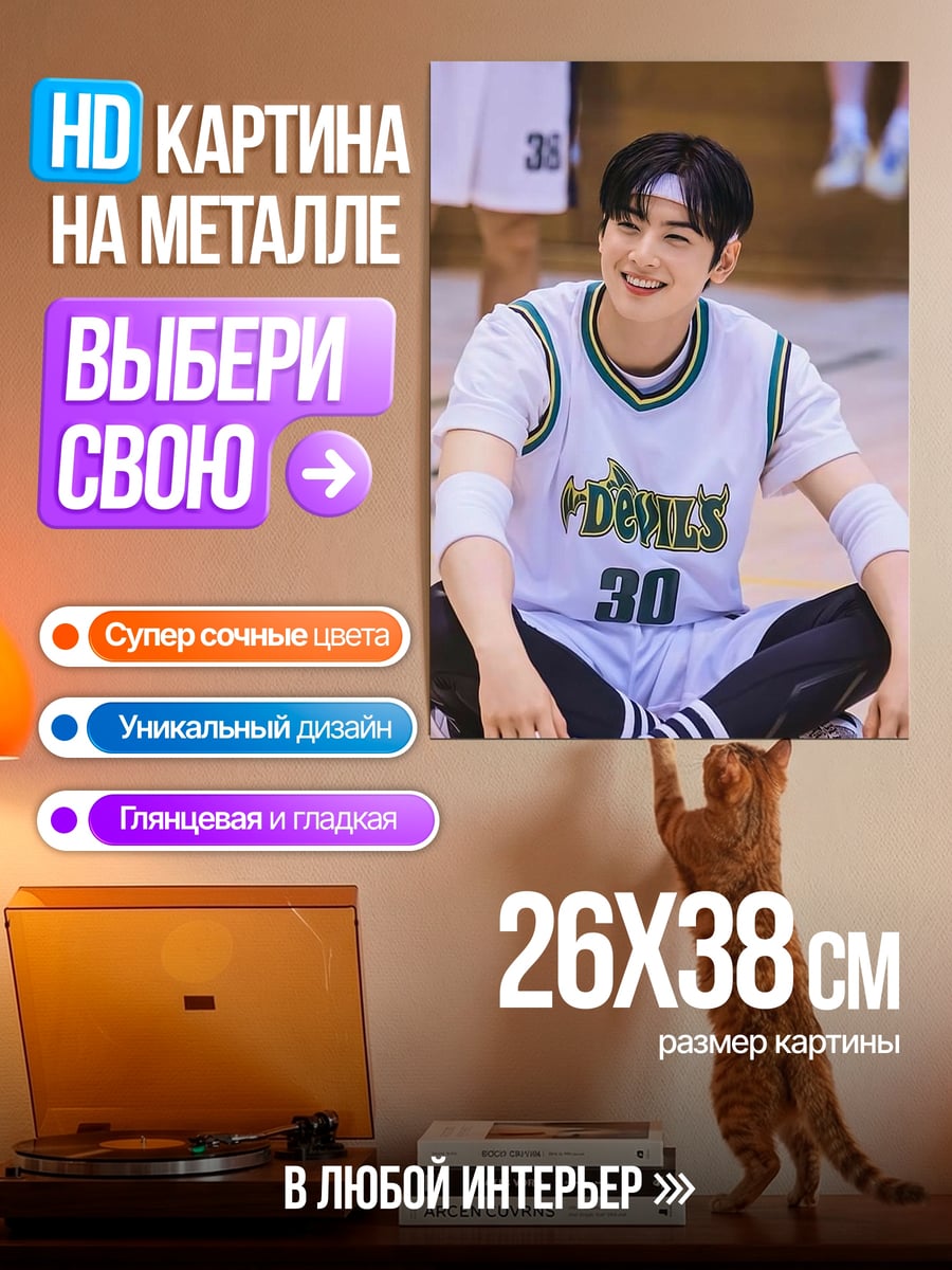 Картина на металле Ким Тхэ Хён баскетболист