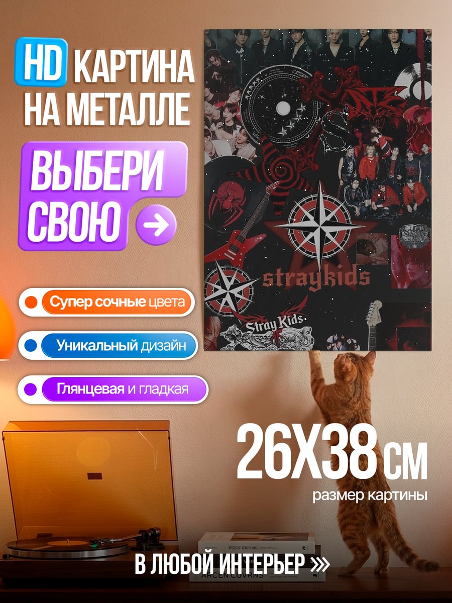 Картина на металле Stray Kids