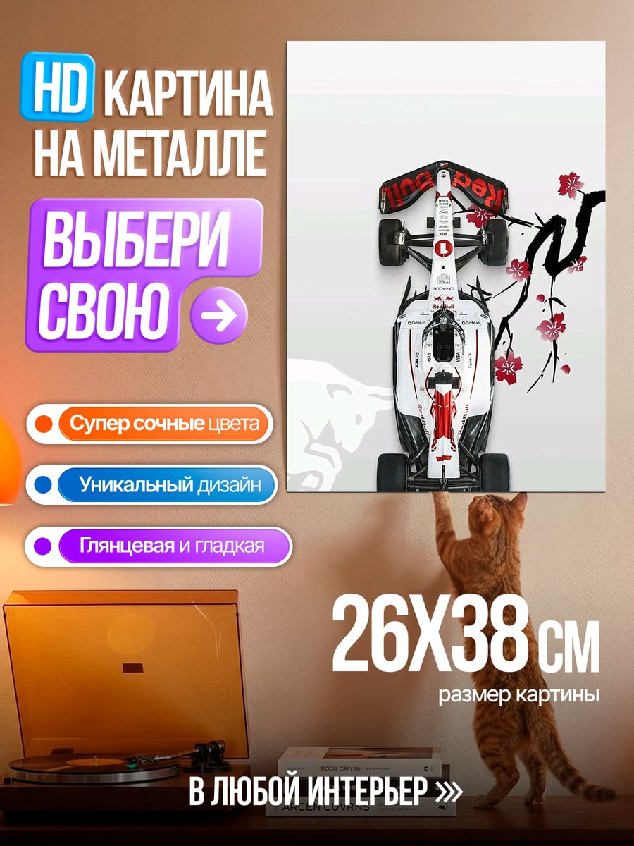 Картина на металле Формула 1
