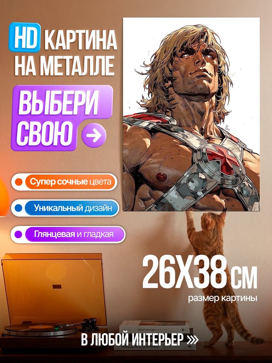 Картина на металле Хи-Мен властелин вселенной