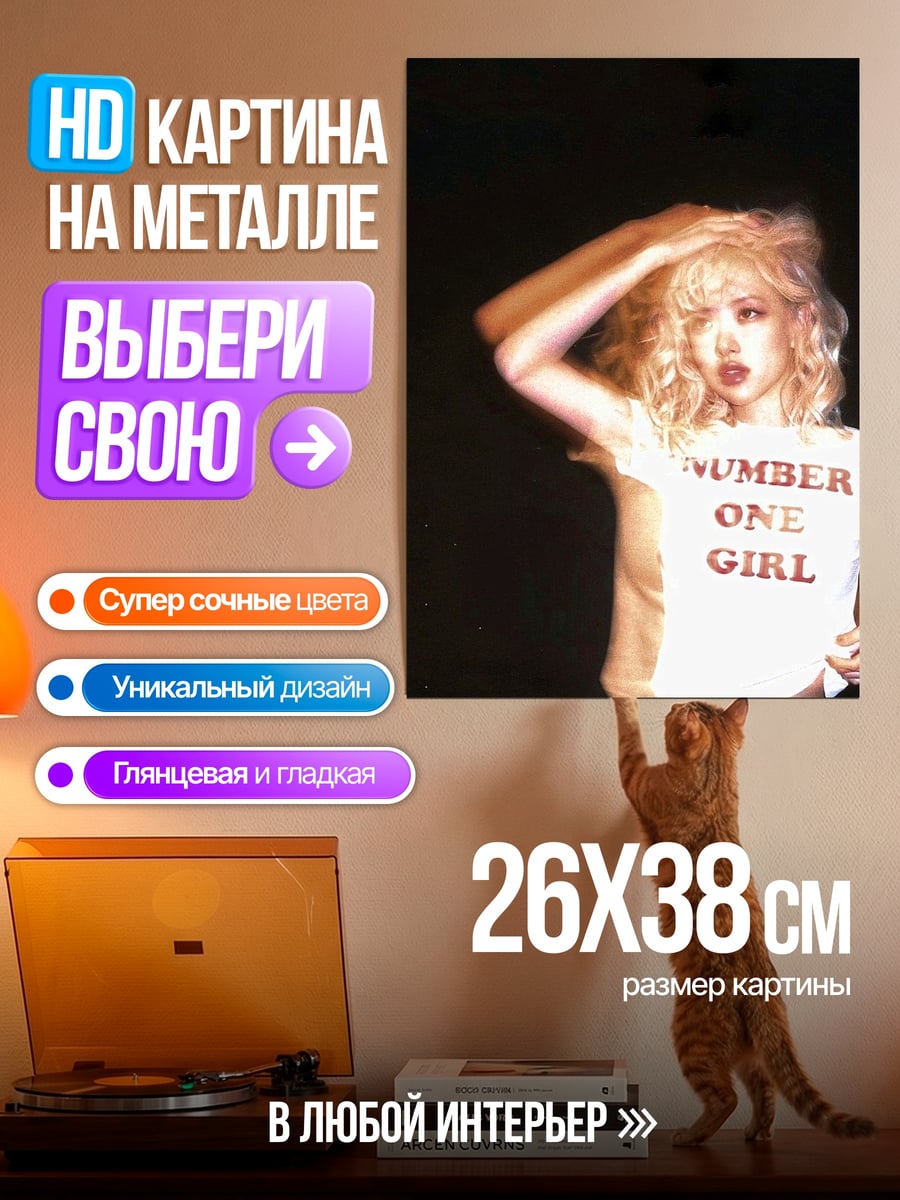 Картина на металле Номер один девушка
