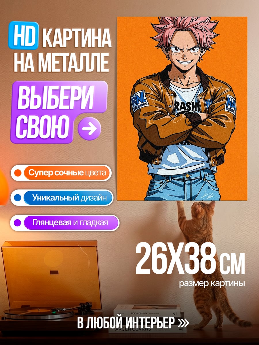 Картина на металле Нацу Драгнил