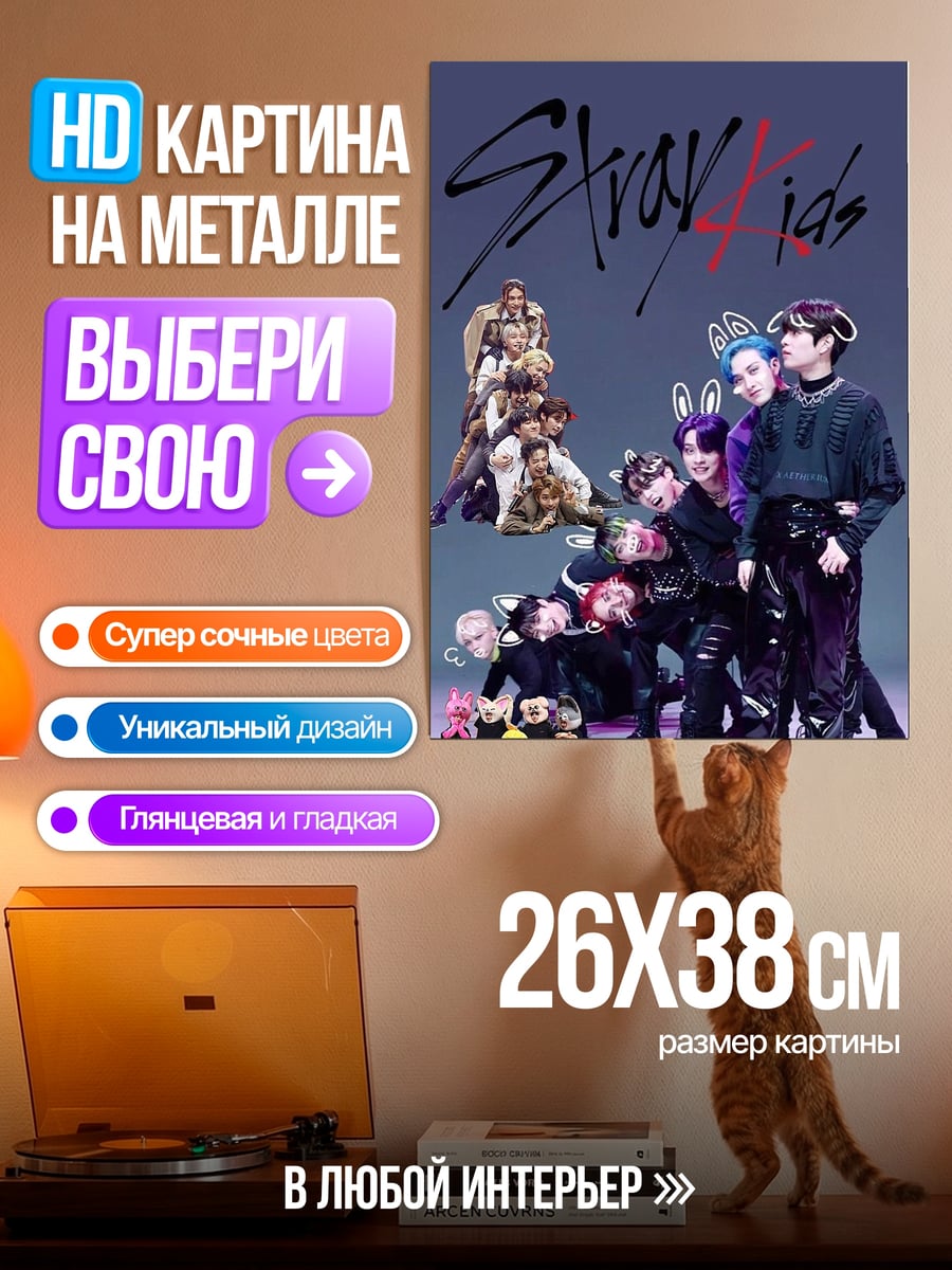 Картина на металле STRAY KIDS