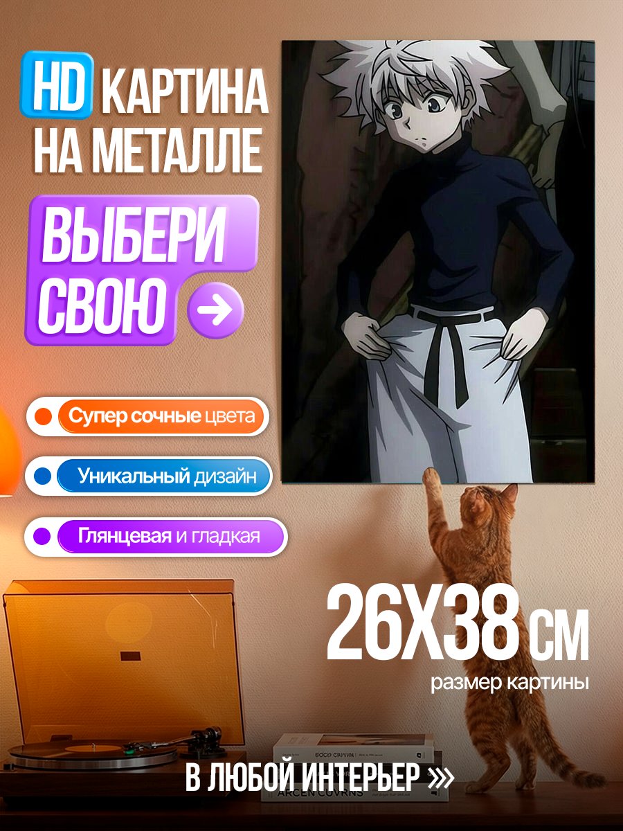 Картина на металле Киллуа из Hunter x Hunter