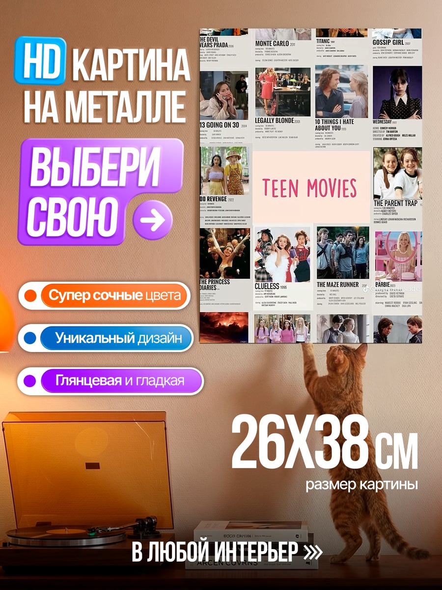 Картина на металле Подростковые фильмы