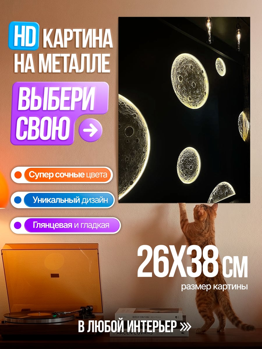 Картина на металле Лунный свет