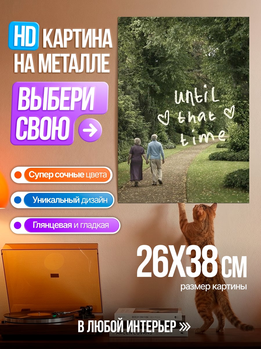 Картина на металле Пожилая пара