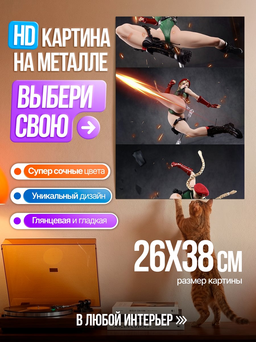 Картина на металле Камми боевые стойки