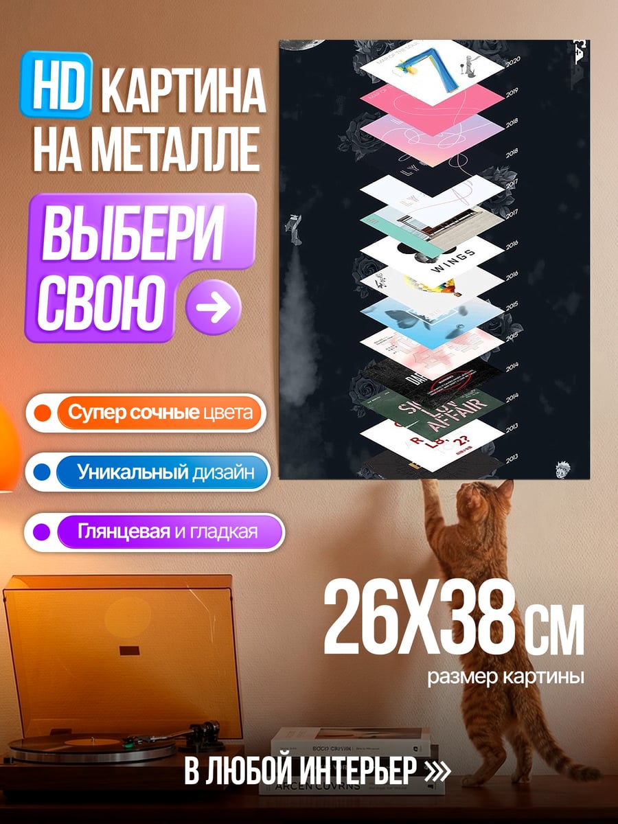 Картина на металле Слои реальности