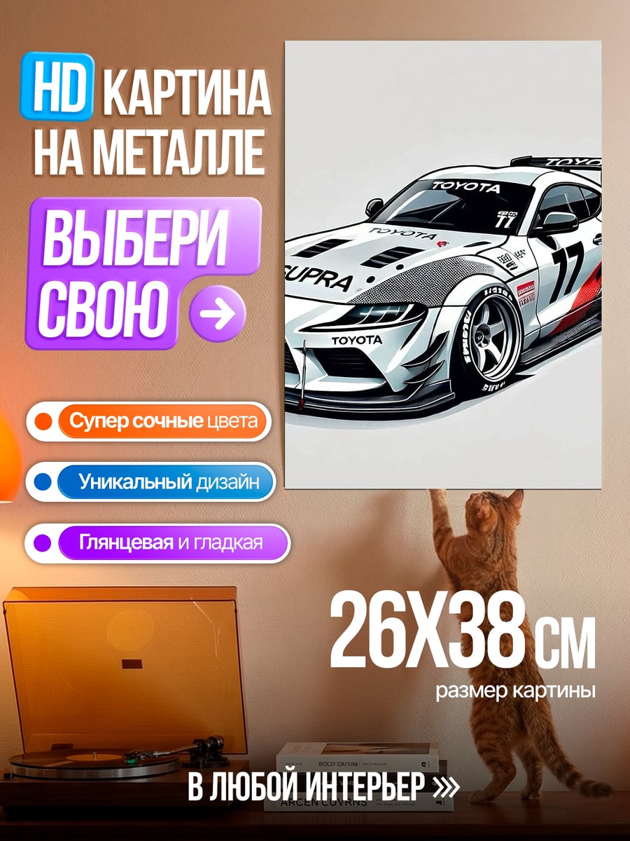 Картина на металле Гоночная Супра
