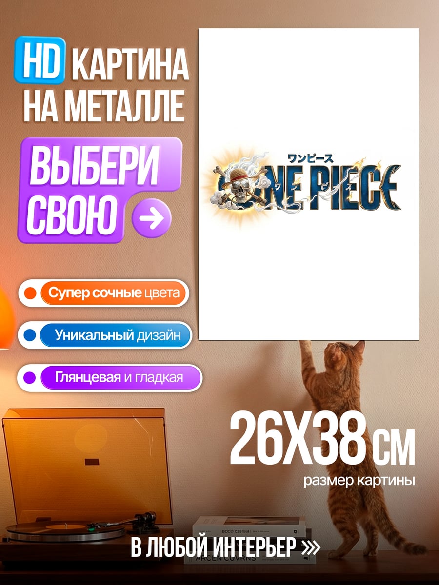 Картина на металле Логотип Ван Пис