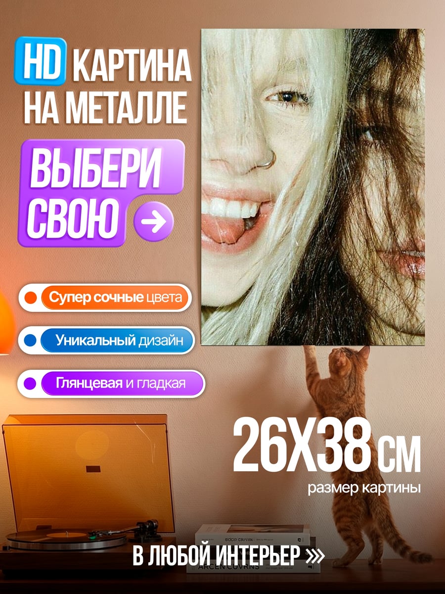 Картина на металле Две девушки