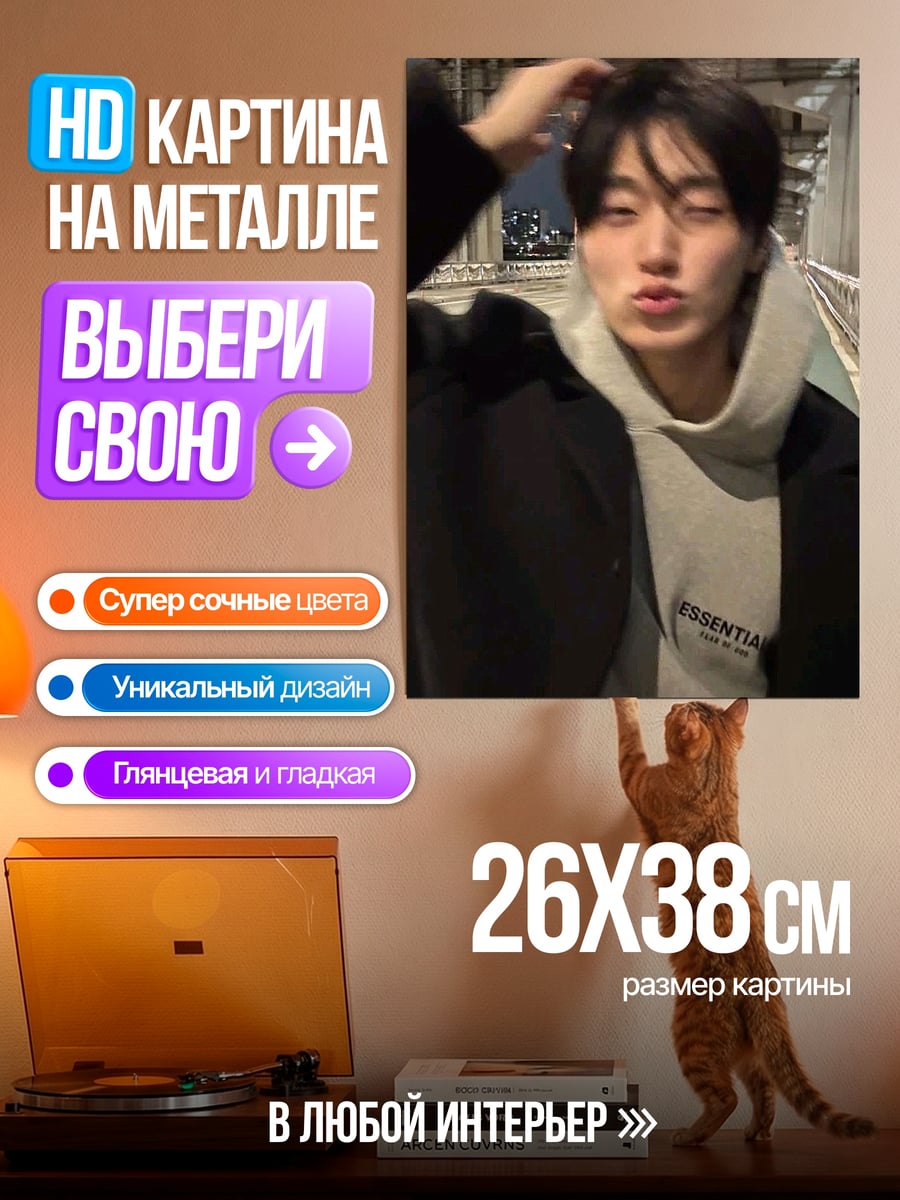 Картина на металле Парень в толстовке
